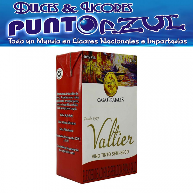 Valtier VINO TINTO SEMISECO VALTIER CAJA 1 L – PuntoAzul